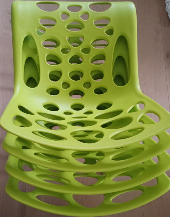 Image 1 of 4 X Calligaris Hero Fresh Green Chairs