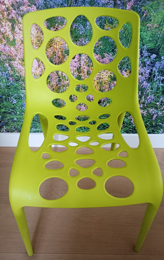 Image 1 of 4 X Calligaris Hero Fresh Green Chairs