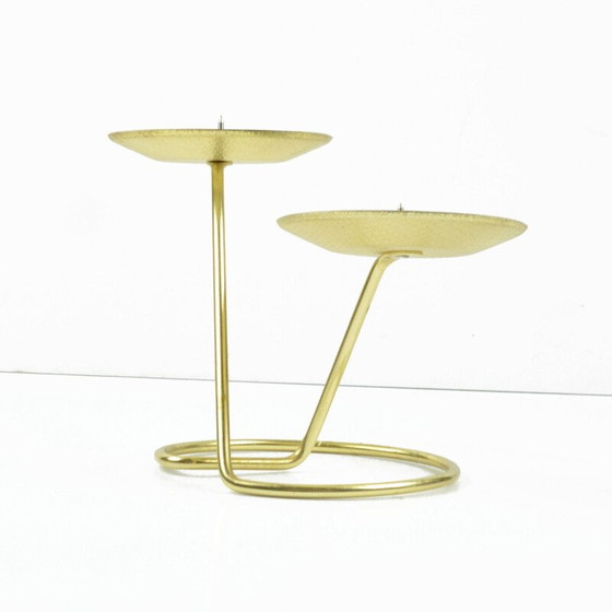 Image 1 of Vintage black plastic candlestick, Belgium 1970