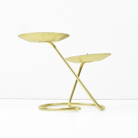Image 1 of Vintage black plastic candlestick, Belgium 1970