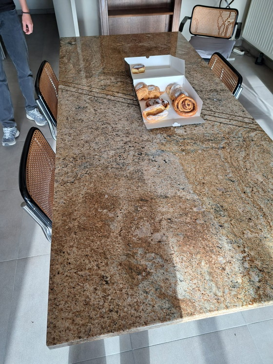 Image 1 of Giallo Veneziano Marble Dining Table