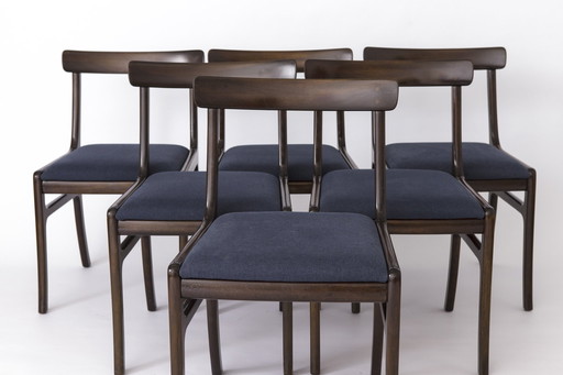 6 Chairs By Ole Wanscher For Poul Jeppesen, 1960S, Model Rungstedlund, Set Of 6