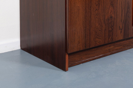 Image 1 of Danish 1970’s walnut veneer two piece cabinet