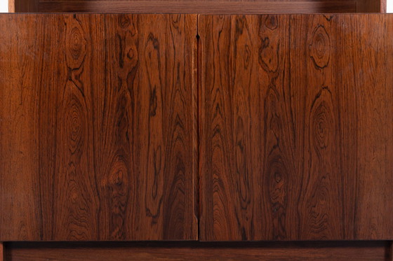 Image 1 of Danish 1970’s walnut veneer two piece cabinet