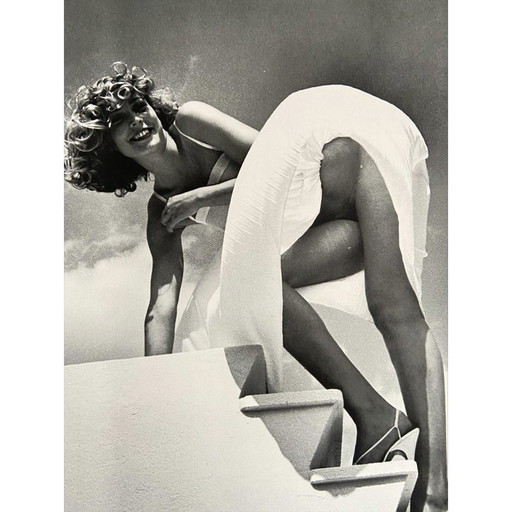 Fotolitografía antigua St Jean Cap Ferrat de Helmut Newton, 1980