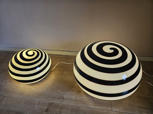 2 Ilu Di Vetro Swirl Lamps