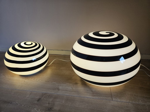 2 Ilu Di Vetro Swirl Lamps