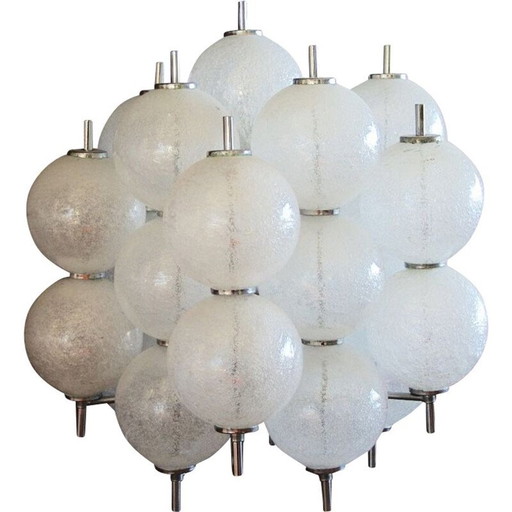 Lampada da tavolo vintage in vetro soffiato di Raak, 1960-1970
