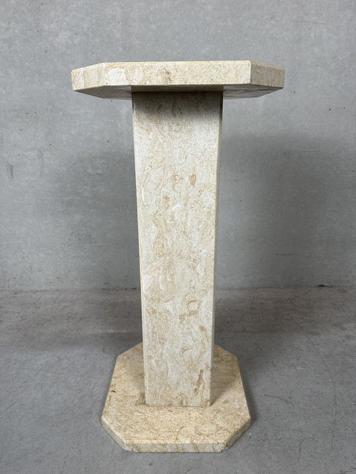 Vintage Travertine Column - 1970'S