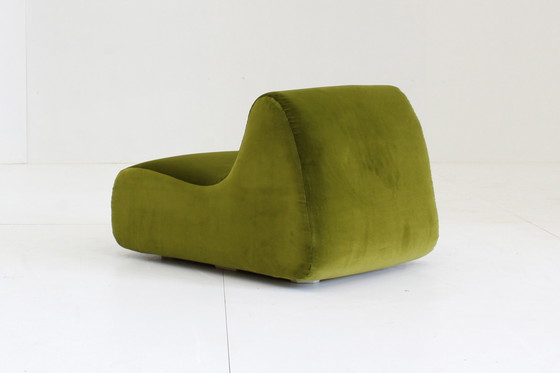 Image 1 of Vintage green velvet armchair Italy, 1970s