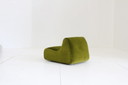 Vintage green velvet armchair Italy, 1970s