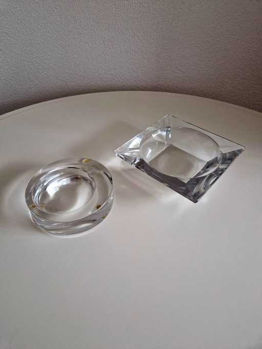 2 x Val Saint Lambert Ashtray