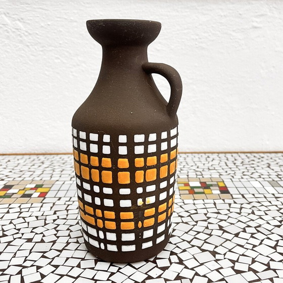 Image 1 of Vaso in ceramica d'epoca tipo 1302 con manico per Strehla Keramik, Germania 1970
