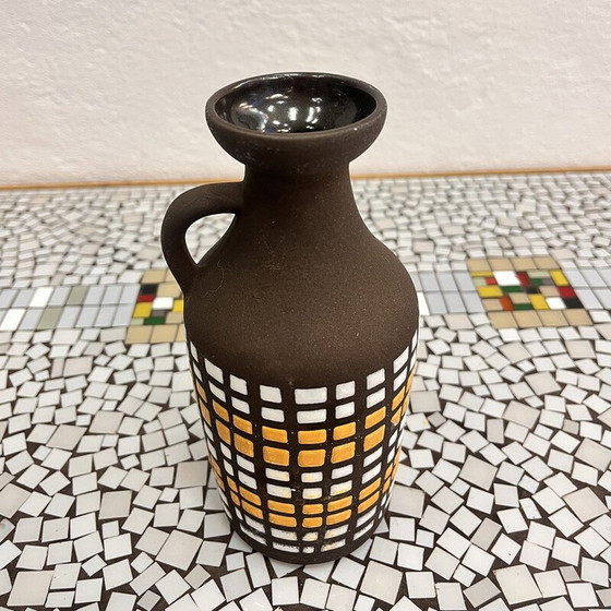 Image 1 of Vaso in ceramica d'epoca tipo 1302 con manico per Strehla Keramik, Germania 1970