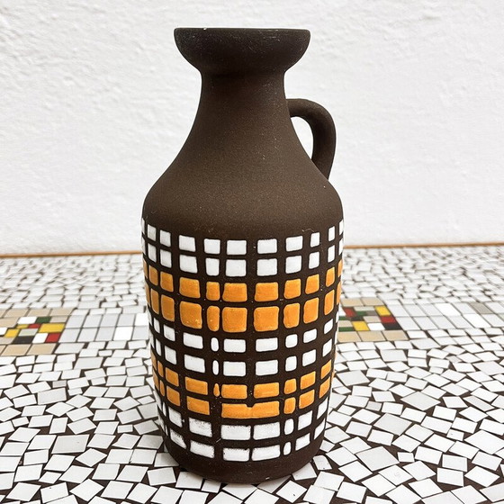 Image 1 of Vaso in ceramica d'epoca tipo 1302 con manico per Strehla Keramik, Germania 1970