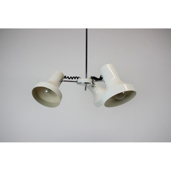 Image 1 of Lampadario vintage in metallo e cromo di Napako, Cecoslovacchia, anni '70