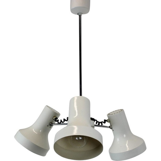 Image 1 of Lampadario vintage in metallo e cromo di Napako, Cecoslovacchia, anni '70