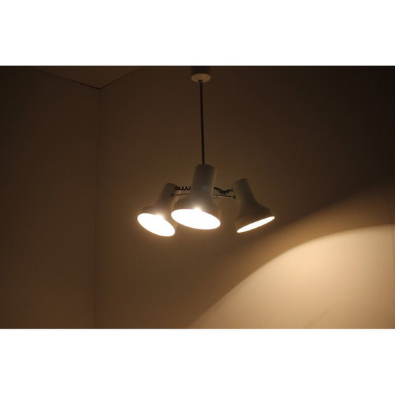 Image 1 of Lampadario vintage in metallo e cromo di Napako, Cecoslovacchia, anni '70