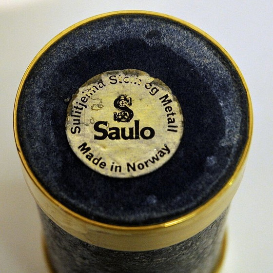 Image 1 of Set of 3 Vintage Brass Candleholders by Saulo-Sulitjelma, Norway 1970