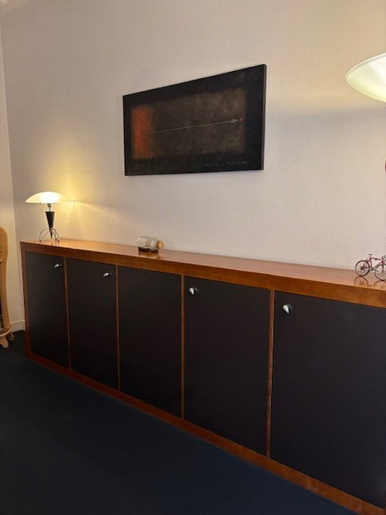 Image 1 of Desk (B250Xd115Xh74) And Low Cupboard (B316Xd40Xh109)