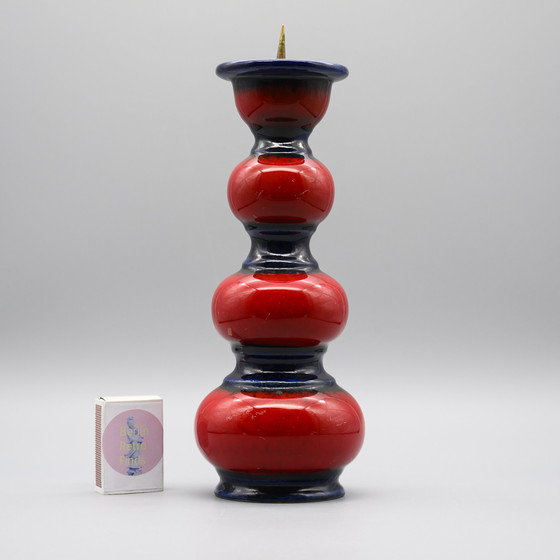 Image 1 of Rare Everhard & Gallo Pop Art Design Ceramic Candleholder 70s Space Age Sputnik