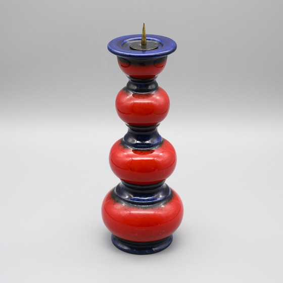 Image 1 of Rare Everhard & Gallo Pop Art Design Ceramic Candleholder 70s Space Age Sputnik