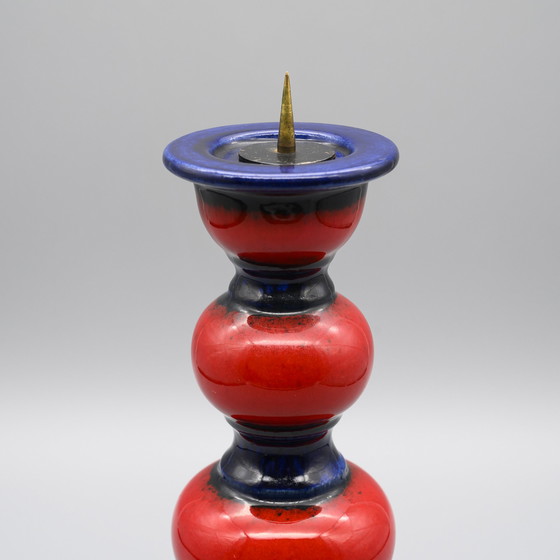 Image 1 of Rare Everhard & Gallo Pop Art Design Ceramic Candleholder 70s Space Age Sputnik