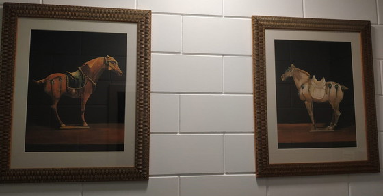 Image 1 of Arte murale danese G&amp;C Interiors (ritratti di cavalli Tang).