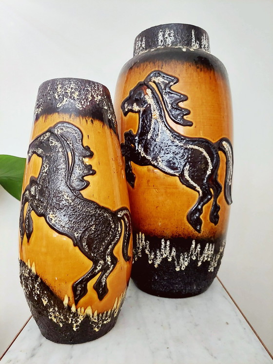 Image 1 of Set of Scheurich West Germany Vases