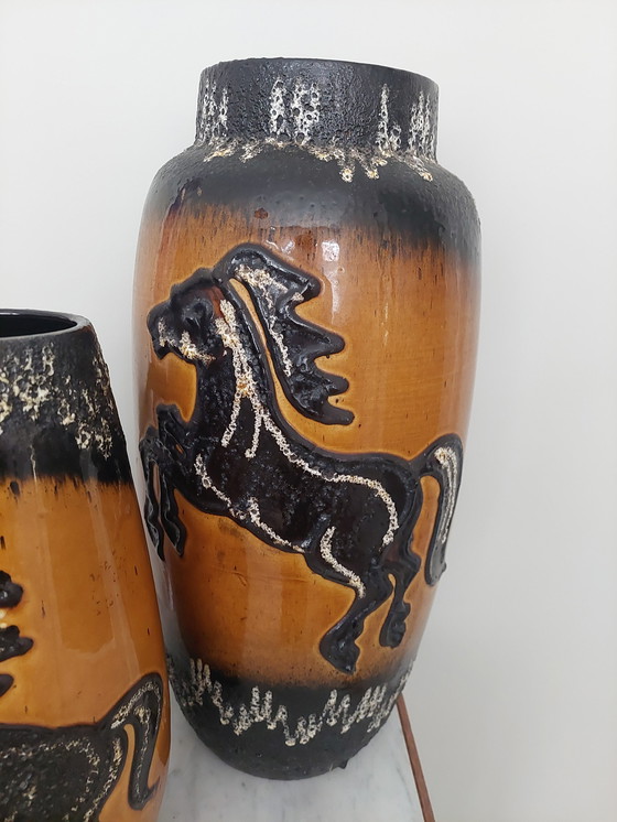 Image 1 of Set of Scheurich West Germany Vases