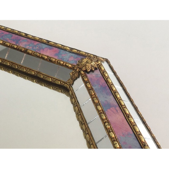 Image 1 of Vintage Octogonal mirror multi-facet 1970