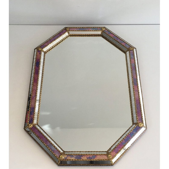 Image 1 of Vintage Octogonal mirror multi-facet 1970