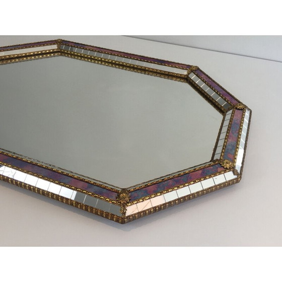 Image 1 of Vintage Octogonal mirror multi-facet 1970
