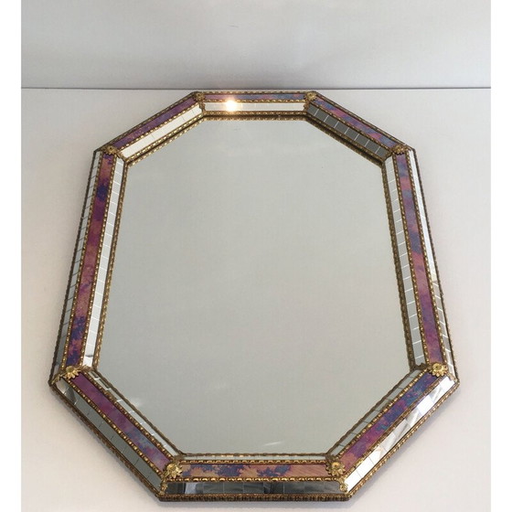 Image 1 of Vintage Octogonal mirror multi-facet 1970