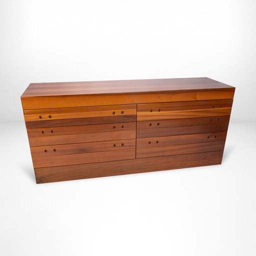 Brazilian Canaletto Walnut Veneer Chest of Drawers