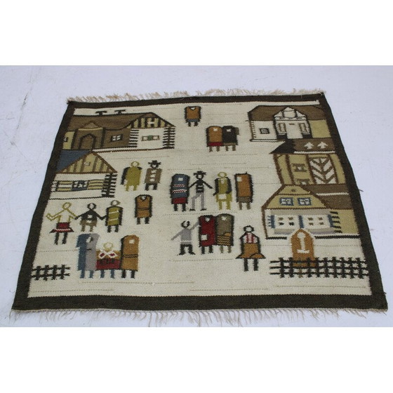 Image 1 of Vintage wool tapestry, Poland 1970s