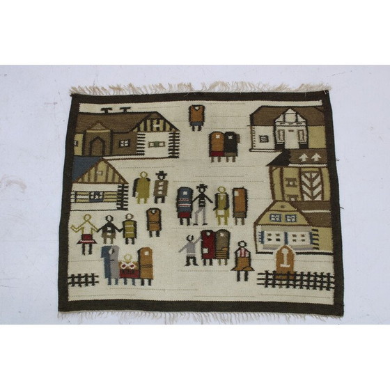 Image 1 of Vintage wool tapestry, Poland 1970s