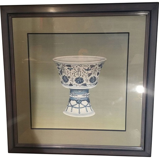 Ming vintage hand-painted pottery