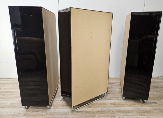 Image 1 of Modular Office Cabinets In Lacquered Wood From 1970S