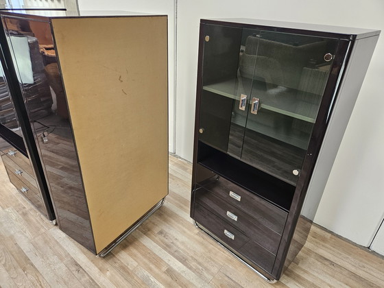 Image 1 of Modular Office Cabinets In Lacquered Wood From 1970S