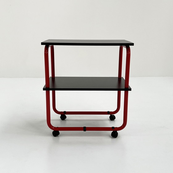 Image 1 of Tubular Trolley In Metal & Wood, 1980S