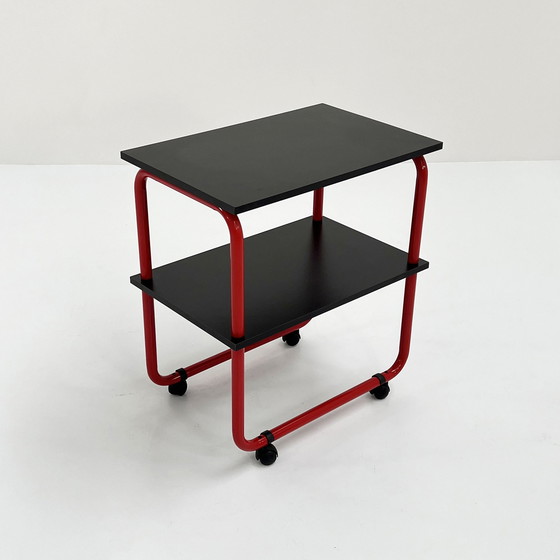 Image 1 of Tubular Trolley In Metal & Wood, 1980S