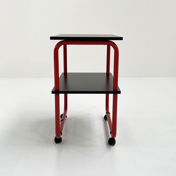 Image 1 of Tubular Trolley In Metal & Wood, 1980S