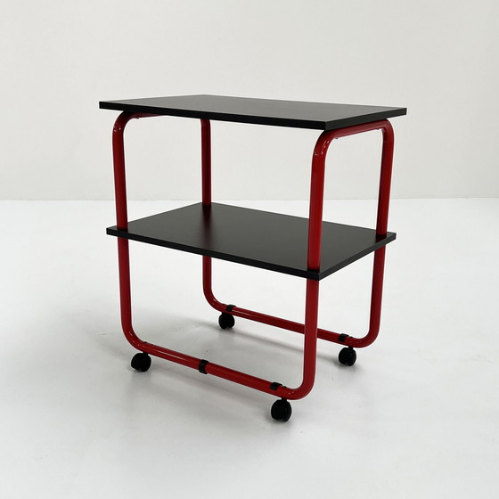 Image 1 of Tubular Trolley In Metal & Wood, 1980S