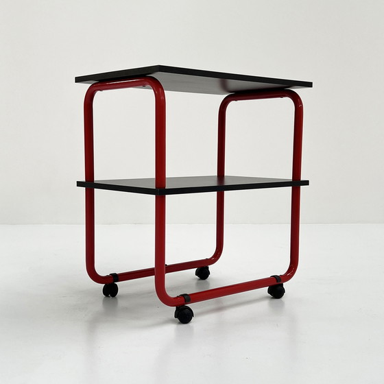 Image 1 of Tubular Trolley In Metal & Wood, 1980S