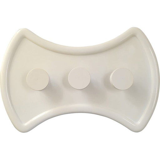 Vintage wall-mounted coat rack in molded plastic, 1970