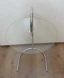 Tjord Bjorklund side table glass / chrome