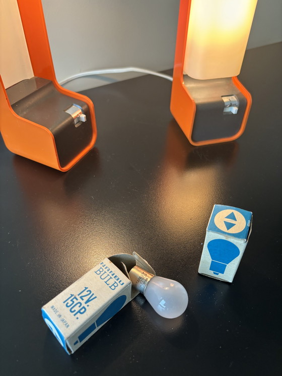 Image 1 of 2x Vintage Ell Nanbu Lamps