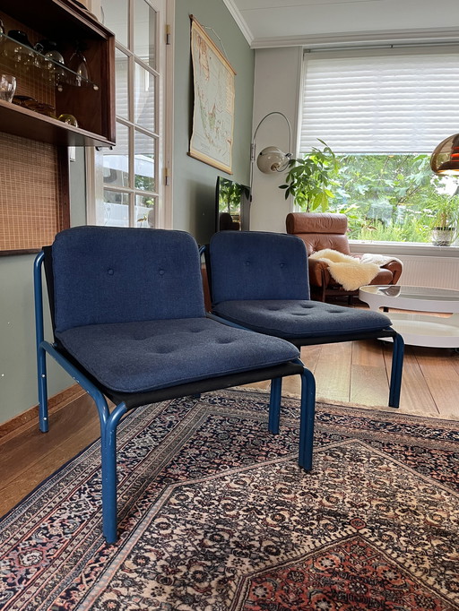 X 2 Wim Ypma tube frame armchairs Riemersma