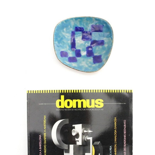 Cuenco italiano de cobre esmaltado, mediados de siglo, década de 1950